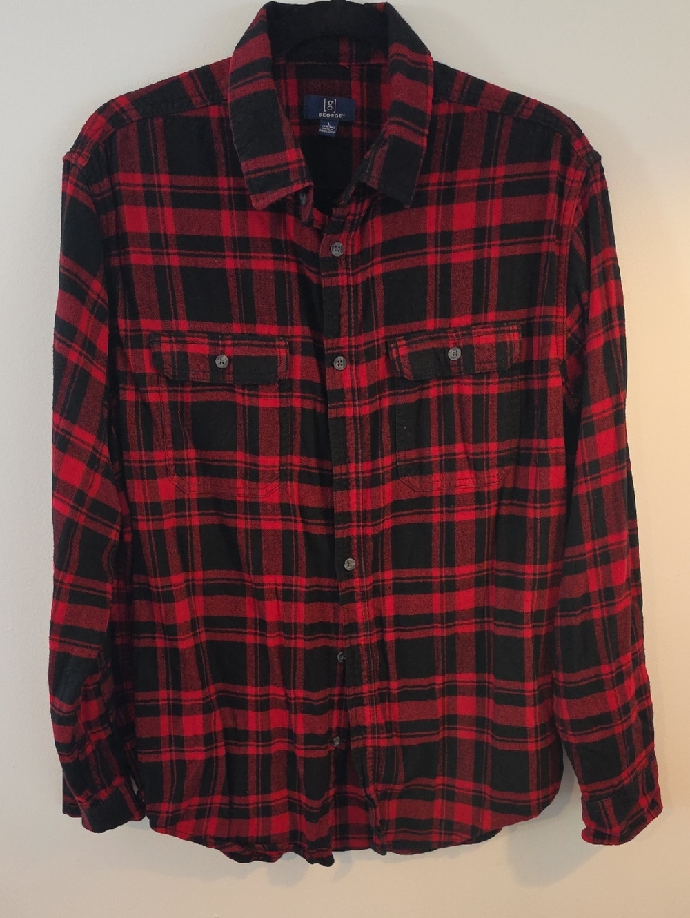 George Red and Black Plaid Shirt